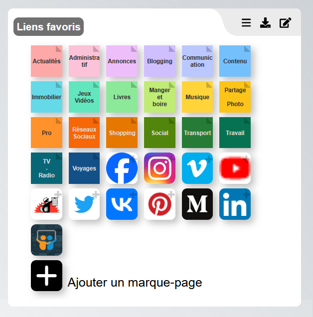Organisation avec mozaic
